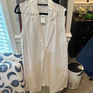 J. Jill Cream Sleeveless Jacket